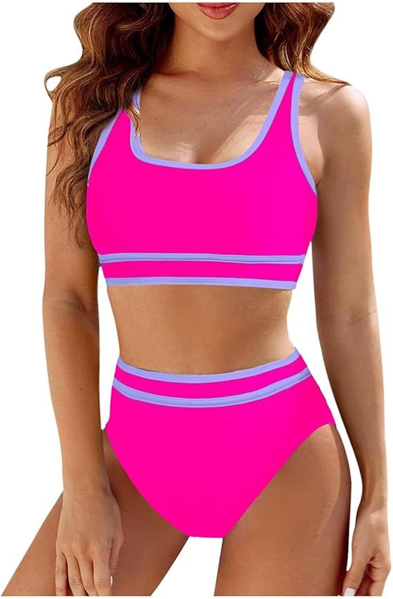 Damen Sportliches Bikini-Set mit Hochbund und komfortablem Oberteil Drune
