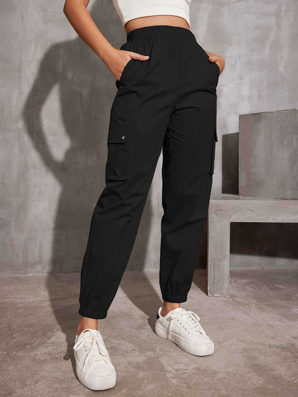 Damen Cargo-Hose mit elastischem Bund und praktischen Seitentaschen Drune