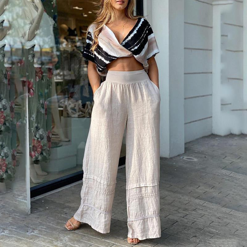 Damen luftige und bequeme Leinenhose Drune