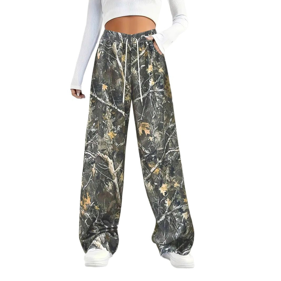 Damen Bequeme Cargohose im angesagten Camouflage-Design Drune