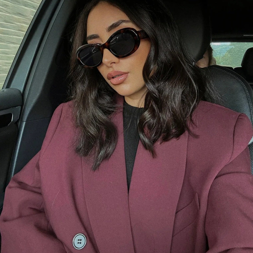 Damen Doppelt geöffneter Blazer mit elegantem Schnitt und feinen Details Drune