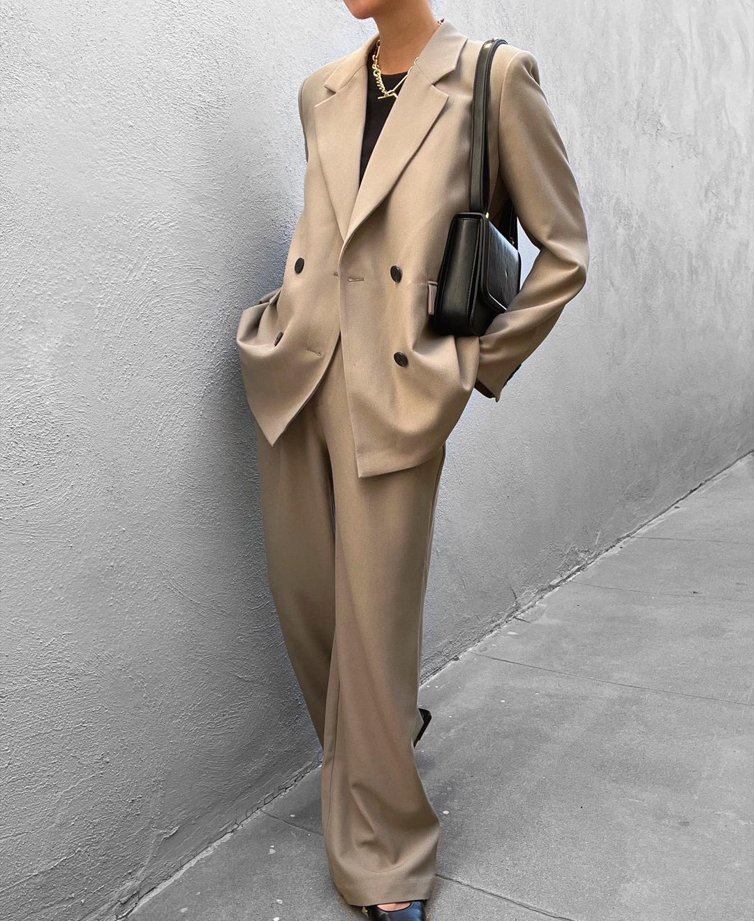 Damen Anzugjacke und Hose im eleganten Oversized-Stil Drune