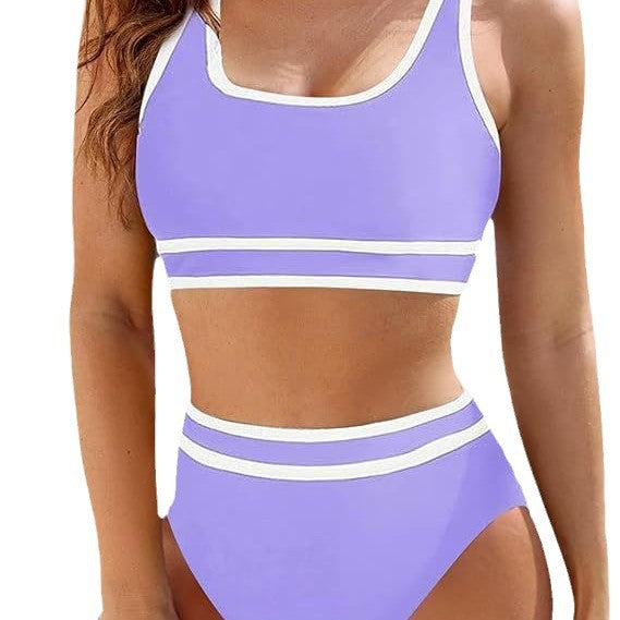 Damen Sportliches Bikini-Set mit Hochbund und komfortablem Oberteil Drune