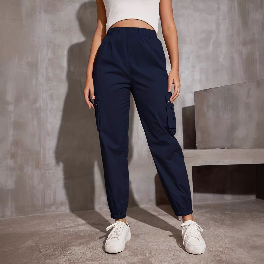 Damen Cargo-Hose mit elastischem Bund und praktischen Seitentaschen Drune