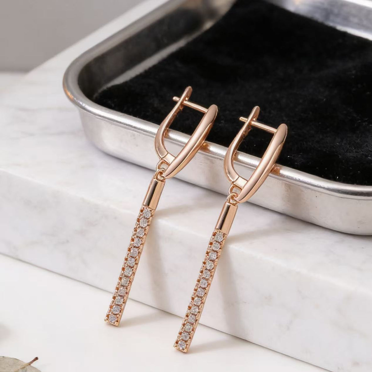 Spiralohrringe Gold/Zirkonia - Strahlender Glamour