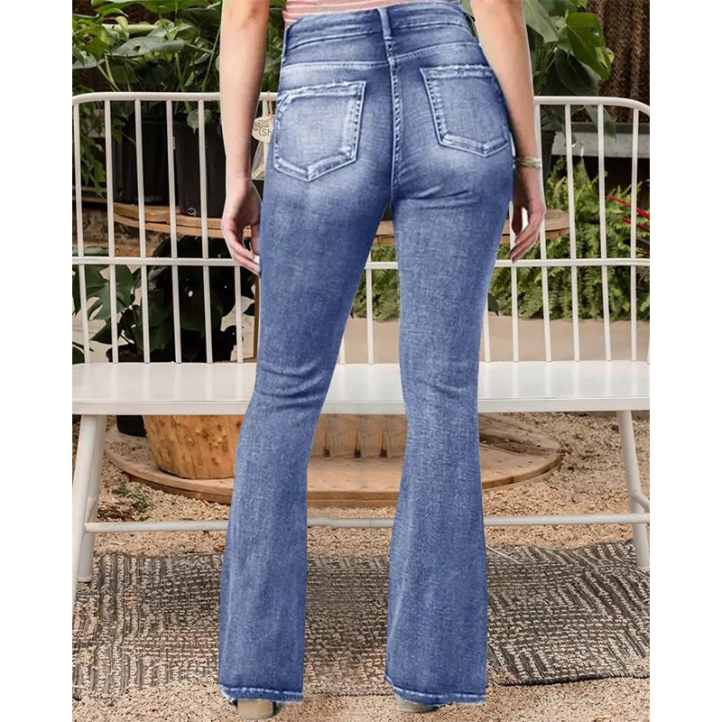 Lore Voss | Jeans skinny a vita alta con bottoni laterali in stile vendemmia, molto apprezzati
