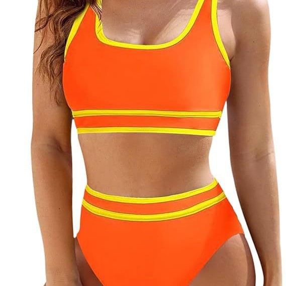 Damen Sportliches Bikini-Set mit Hochbund und komfortablem Oberteil Drune