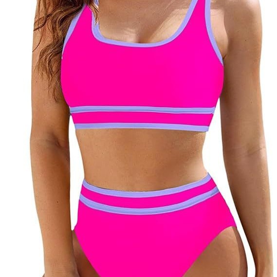 Damen Sportliches Bikini-Set mit Hochbund und komfortablem Oberteil Drune