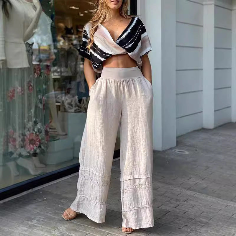 Damen luftige und bequeme Leinenhose Drune