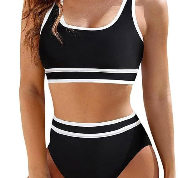 Damen Sportliches Bikini-Set mit Hochbund und komfortablem Oberteil Drune