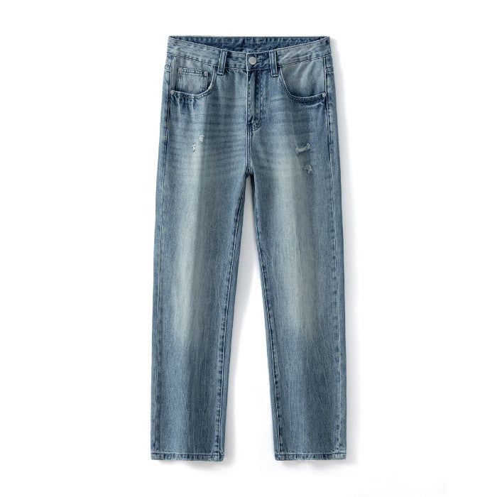 Jeans casual da uomo dal moderno look “destroyed”