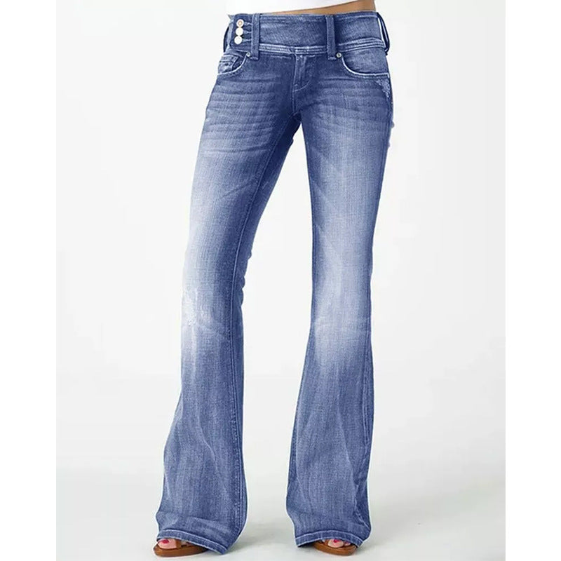 Lore Voss | Jeans skinny a vita alta con bottoni laterali in stile vendemmia, molto apprezzati