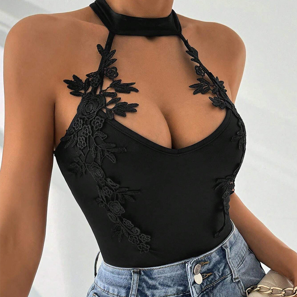 Damen Body mit elegantem Spitzendetail Drune