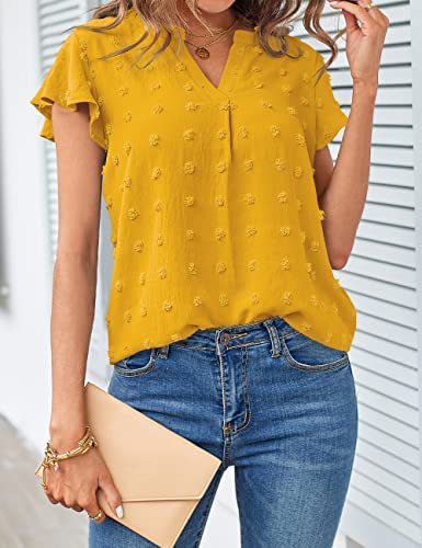 Damen Bluse mit dekorativem Spitzenbesatz und Knopfdetails Drune