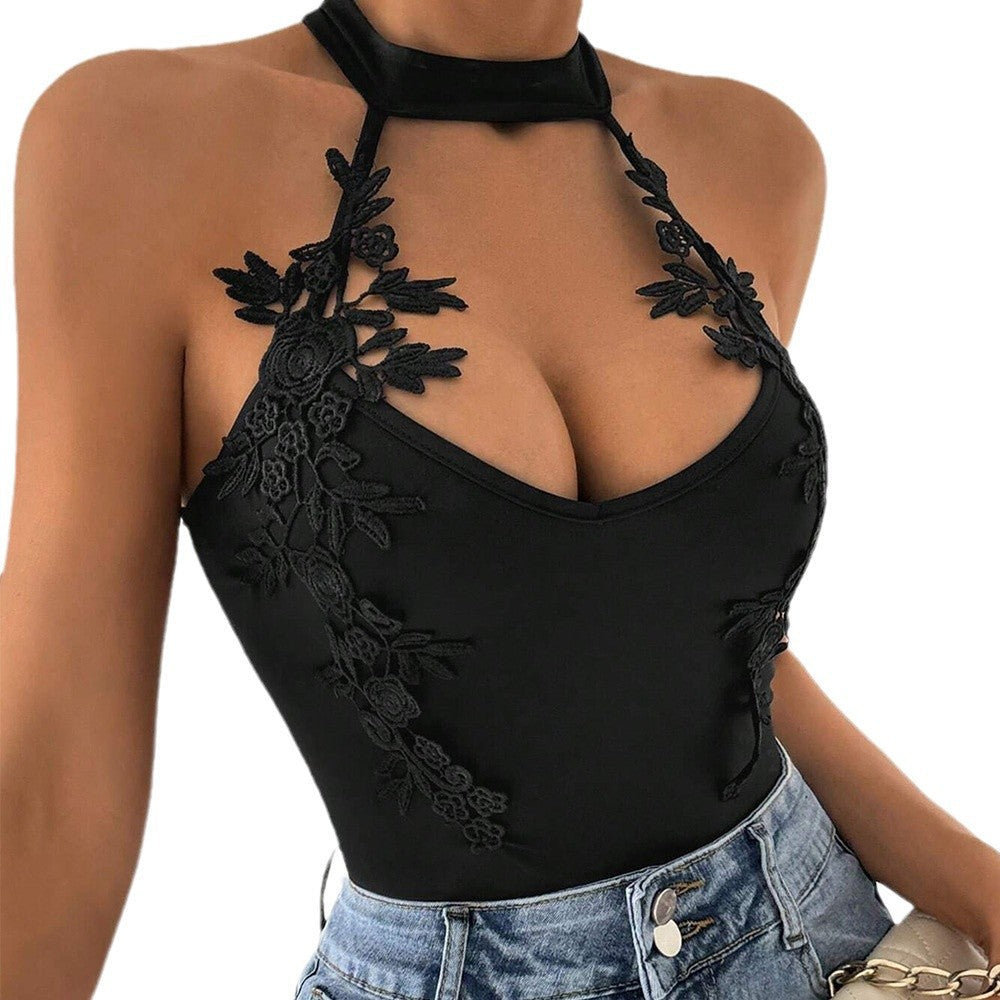 Damen Body mit elegantem Spitzendetail Drune