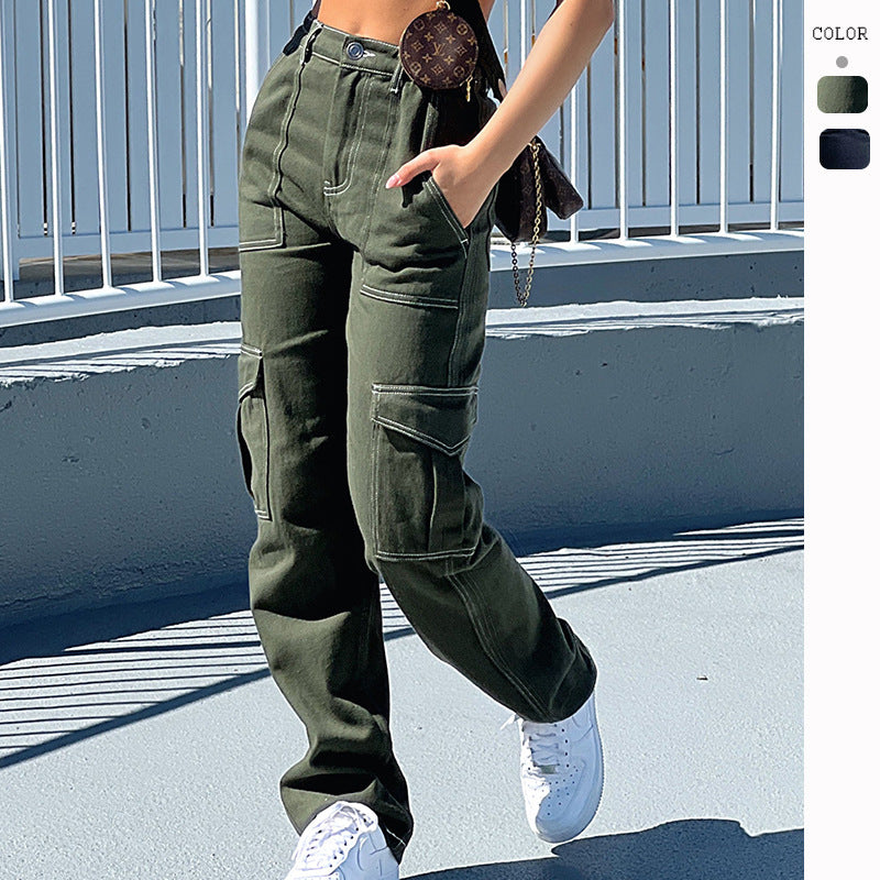 Damen Cargo-Hose mit elastischem Bund und praktischen Taschen Drune
