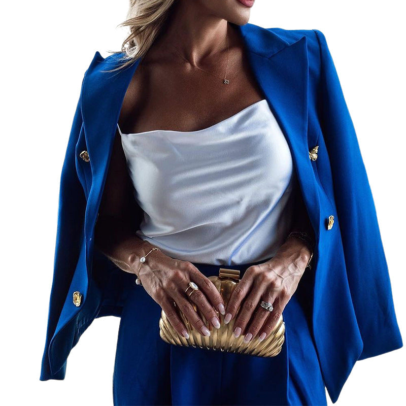 Damen elegantes Blazer- und Hosenensemble Drune