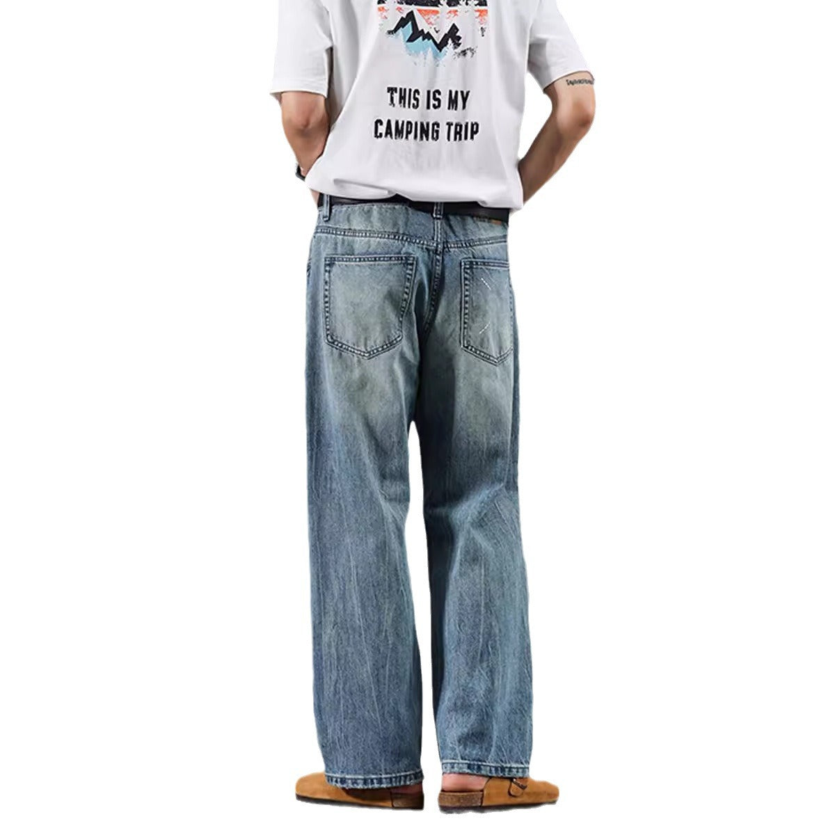 Jeans casual da uomo dal moderno look “destroyed”