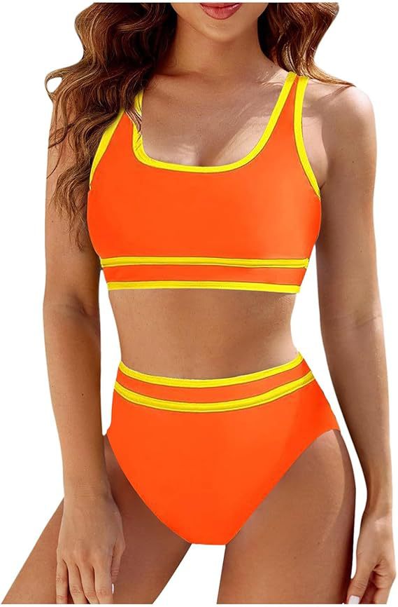 Damen Sportliches Bikini-Set mit Hochbund und komfortablem Oberteil Drune