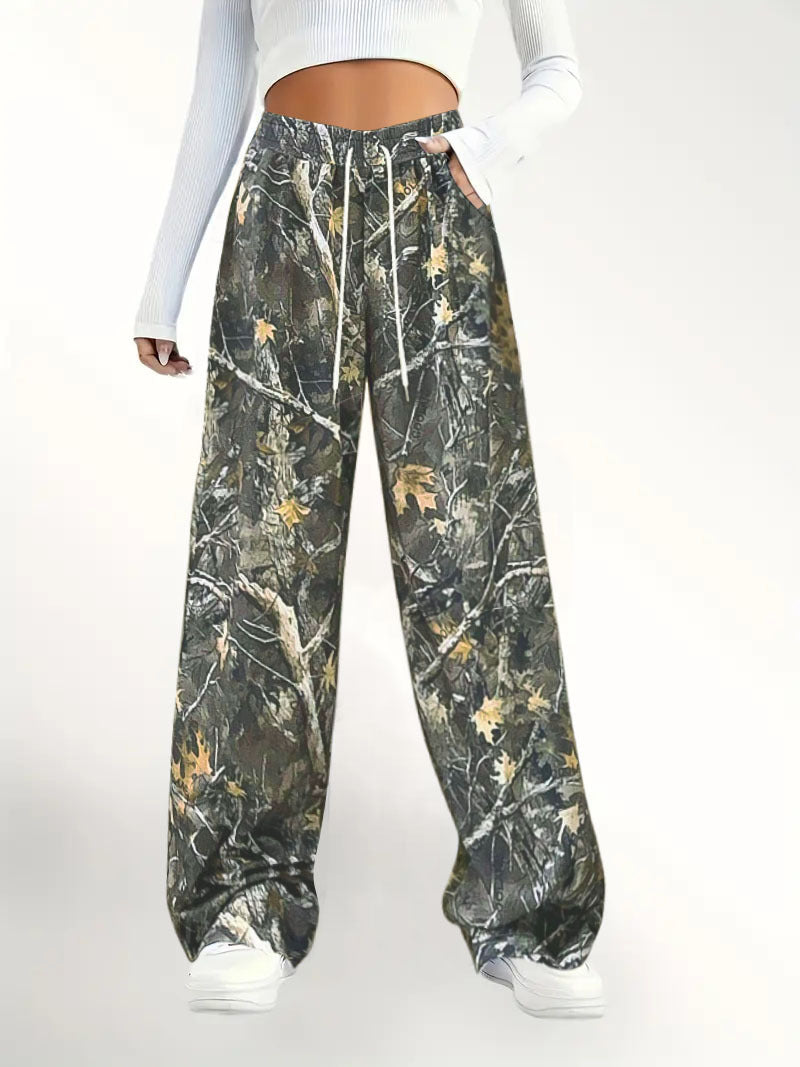 Damen Bequeme Cargohose im angesagten Camouflage-Design Drune