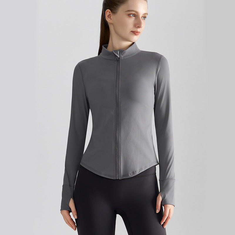 Drune | Schwarze Damen Yoga Jacke | Slim Fit und Bequem