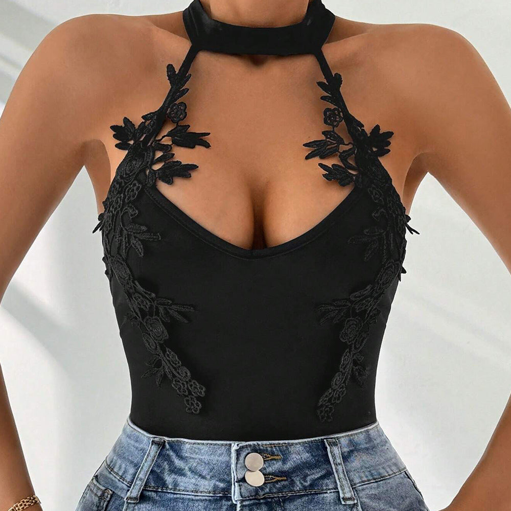 Damen Body mit elegantem Spitzendetail Drune