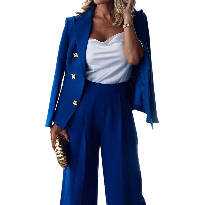 Damen elegantes Blazer- und Hosenensemble Drune