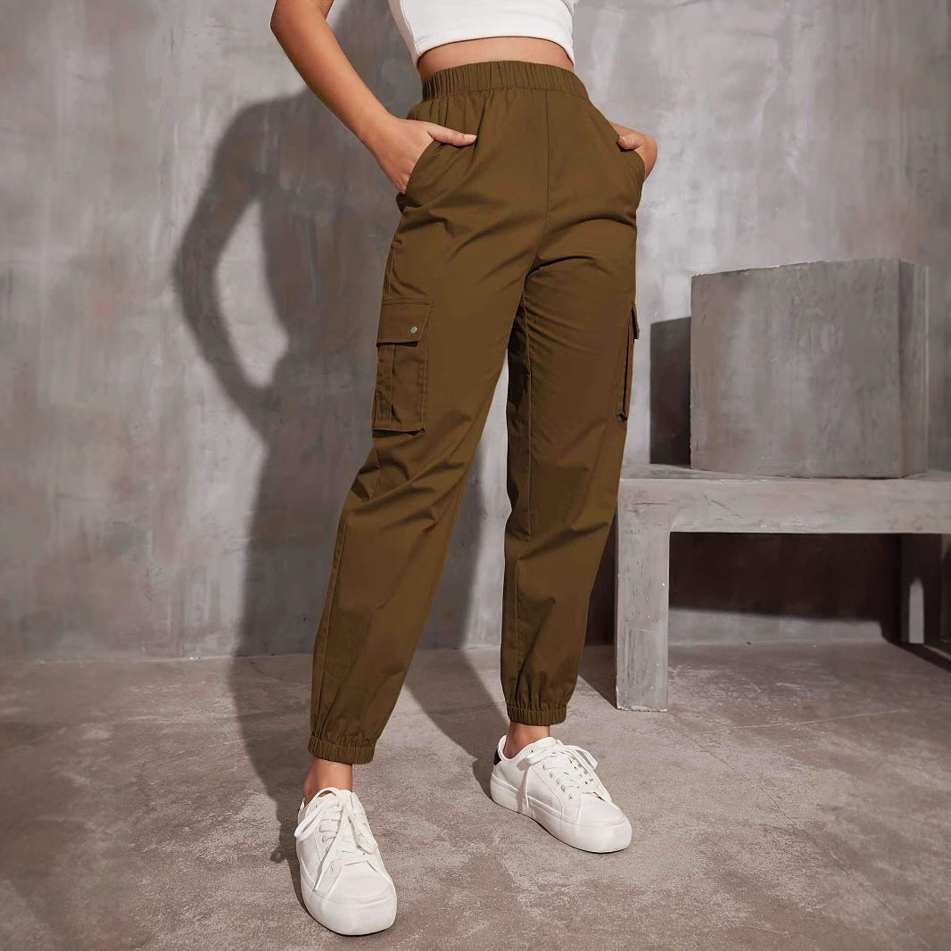 Damen Cargo-Hose mit elastischem Bund und praktischen Seitentaschen Drune