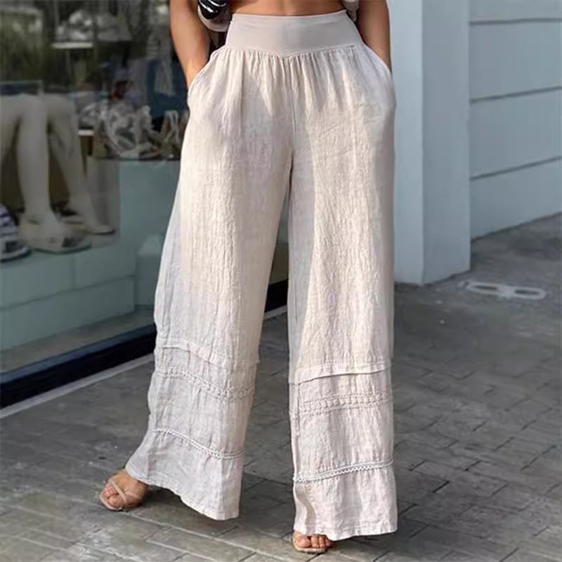 Damen luftige und bequeme Leinenhose Drune