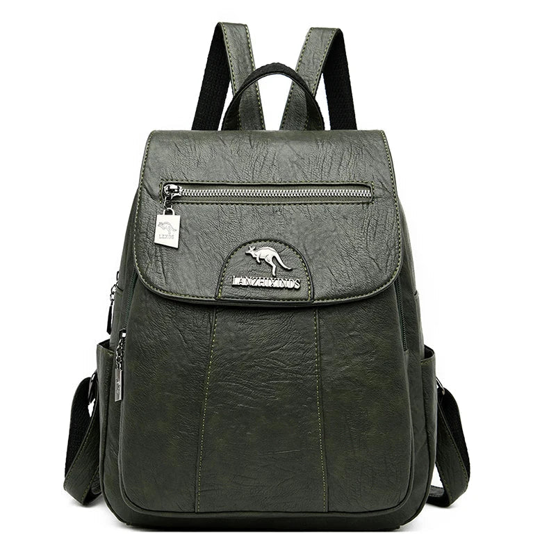 Drune | Diebstahlsicherer Lederrucksack Mit Großem Fassungsvermögen Für Damen