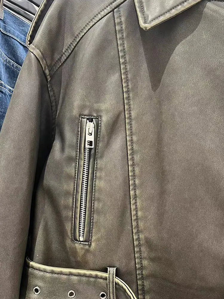 Drune | Kurze Jacke aus PU-Leder für Frauen