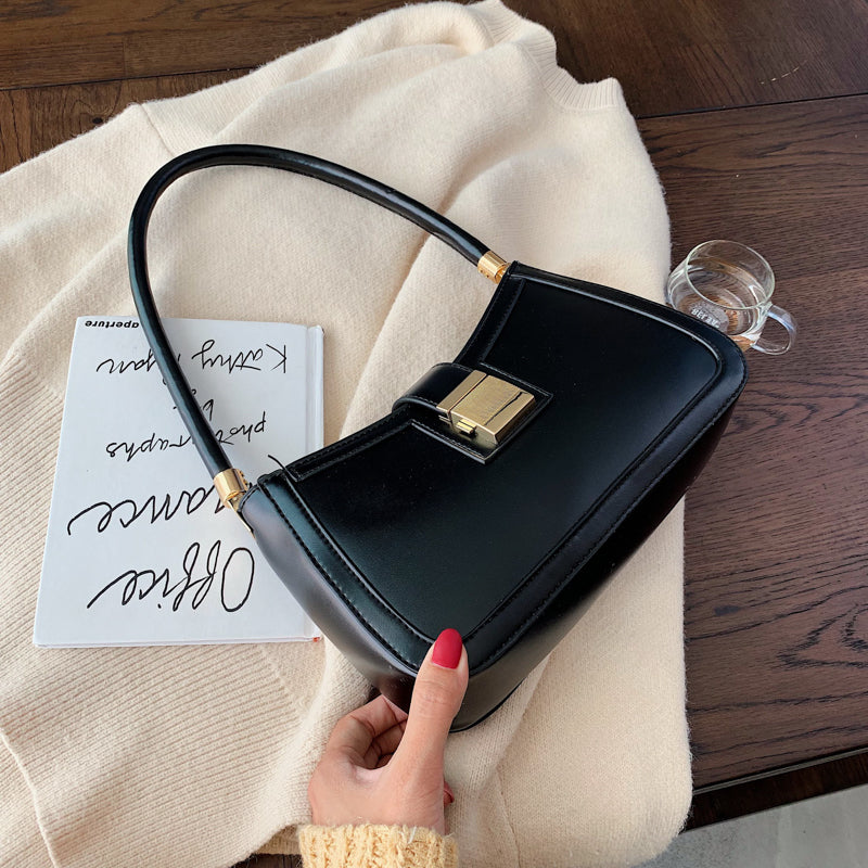 Drune Stilvolle Linke Schultertasche | Damen Designer Handtasche mit Reißverschluss
