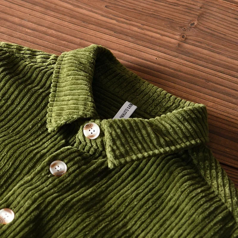 Camicia da uomo taglie forti in cotone a righe spesse