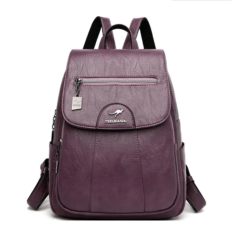 Drune | Diebstahlsicherer Lederrucksack Mit Großem Fassungsvermögen Für Damen