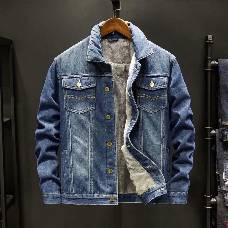 Giacca invernale da uomo in denim