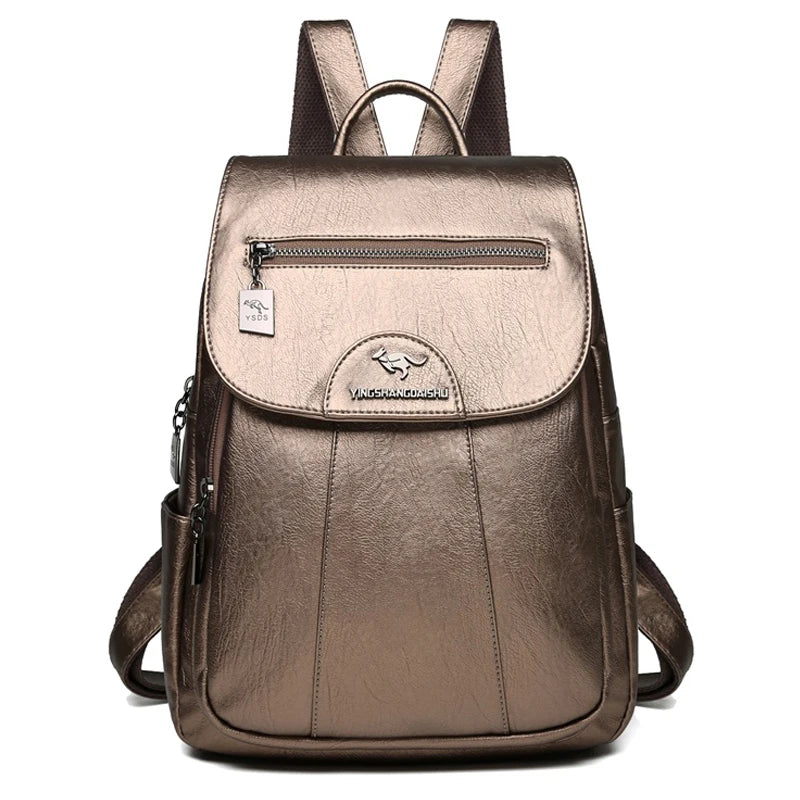 Drune | Diebstahlsicherer Lederrucksack Mit Großem Fassungsvermögen Für Damen