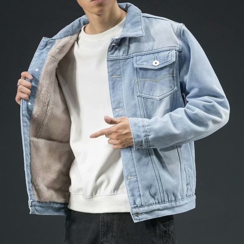 Giacca invernale da uomo in denim