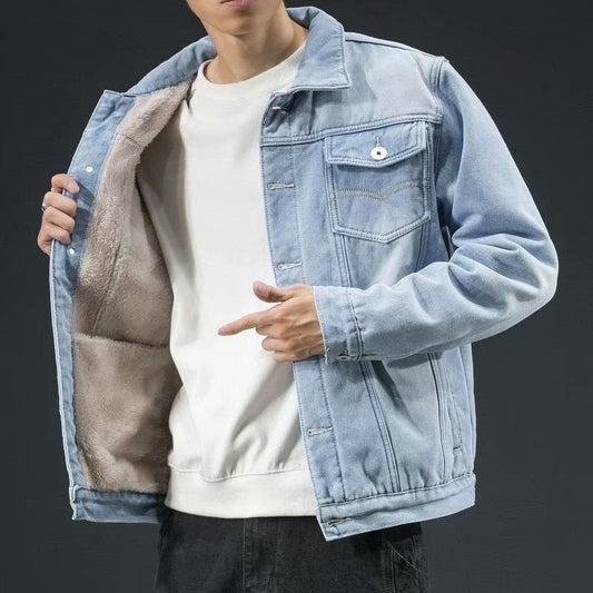Giacca invernale da uomo in denim
