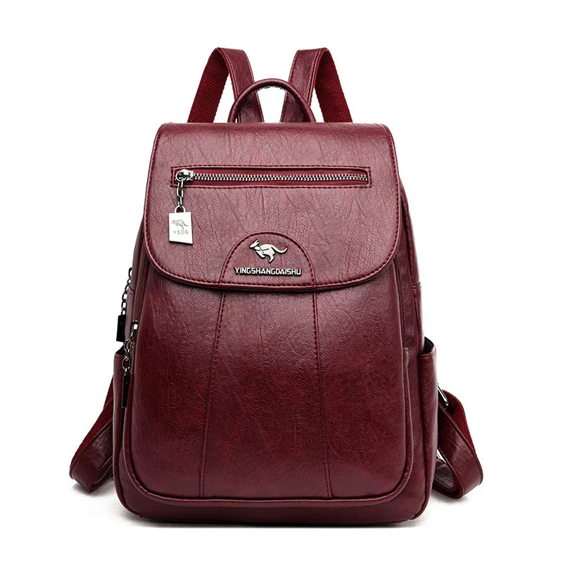 Drune | Diebstahlsicherer Lederrucksack Mit Großem Fassungsvermögen Für Damen