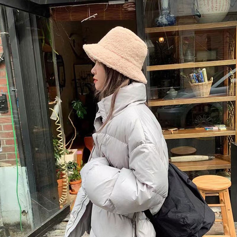 Drune Damen-Lammwoll-Bucket-Hut | Warme Outdoor-Panama-Mütze für Frauen