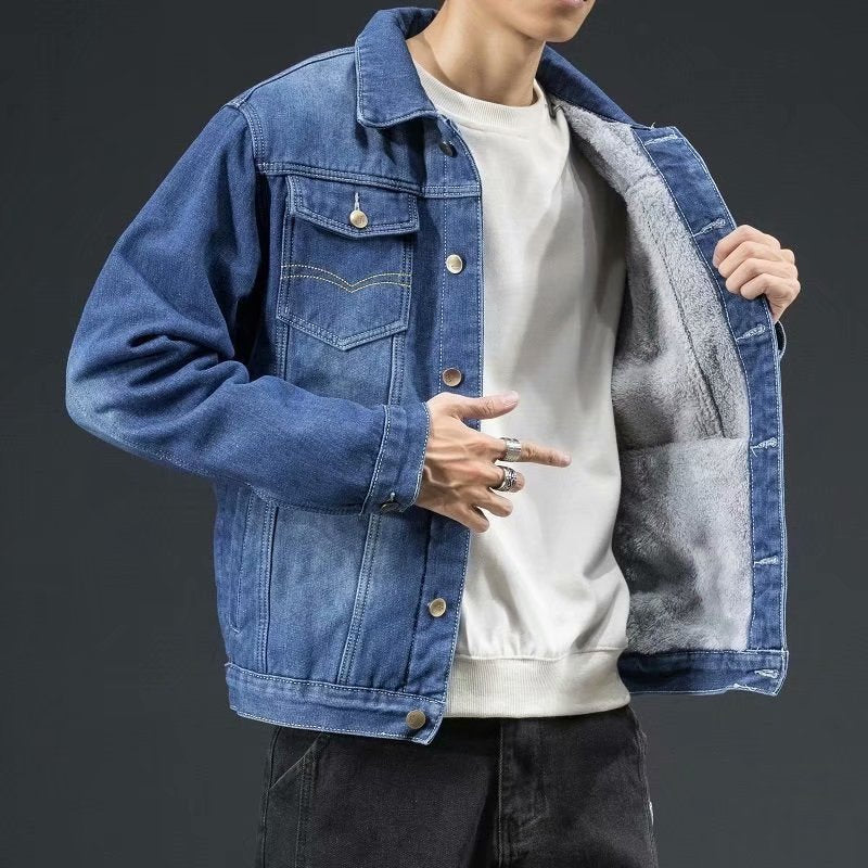 Giacca invernale da uomo in denim