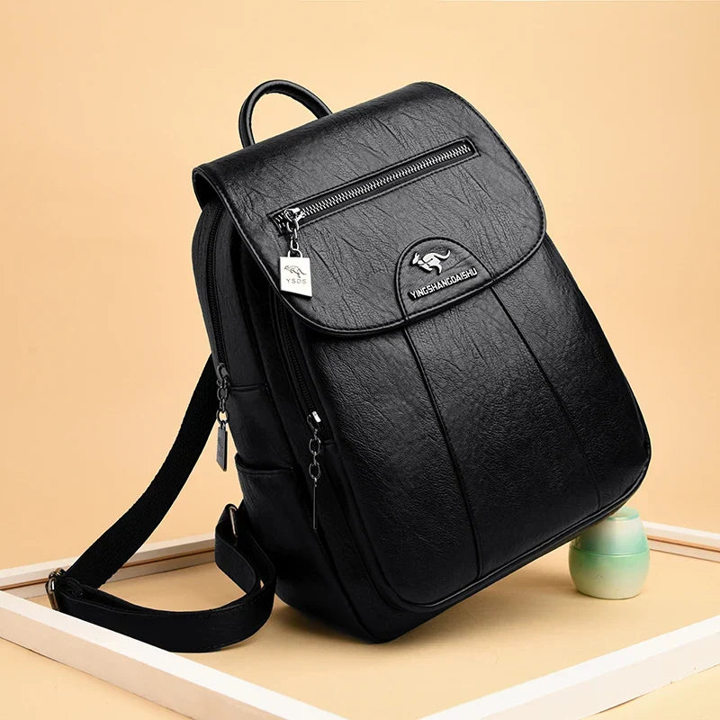 Drune | Diebstahlsicherer Lederrucksack Mit Großem Fassungsvermögen Für Damen
