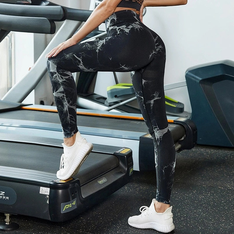 Drune Grazil Marbling-Tie-Dye Yoga Hose | Sportliche Leggings für Damen