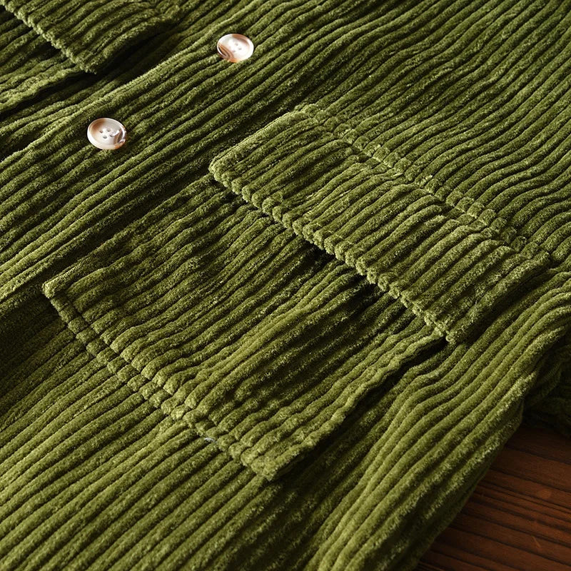 Camicia da uomo taglie forti in cotone a righe spesse