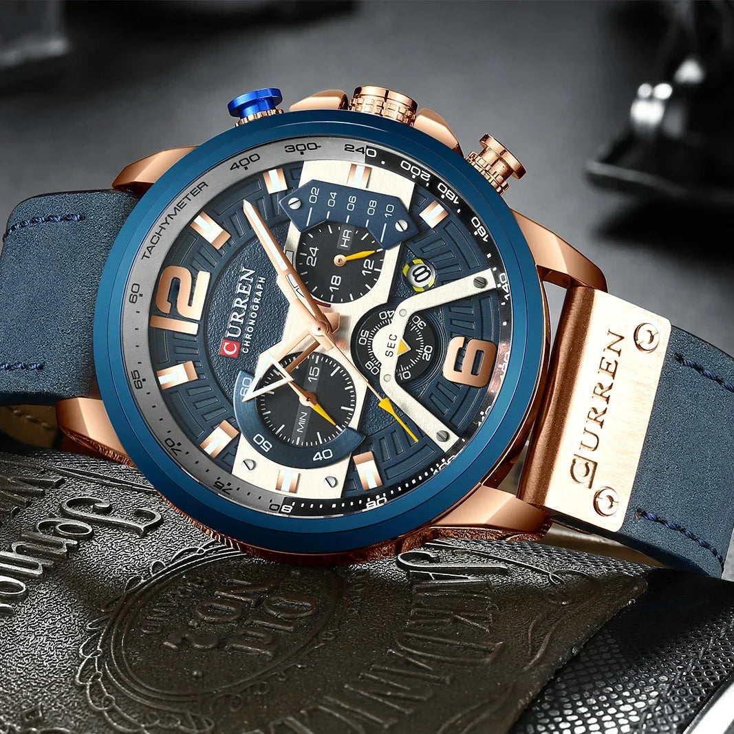Drune | Luxus Militär Leder Uhr Für Herren