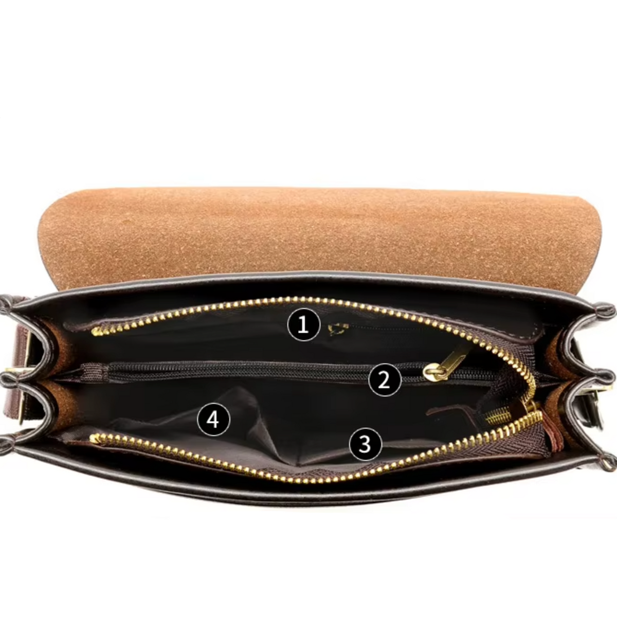 Drune | Schultertasche für Herren mit Fächern