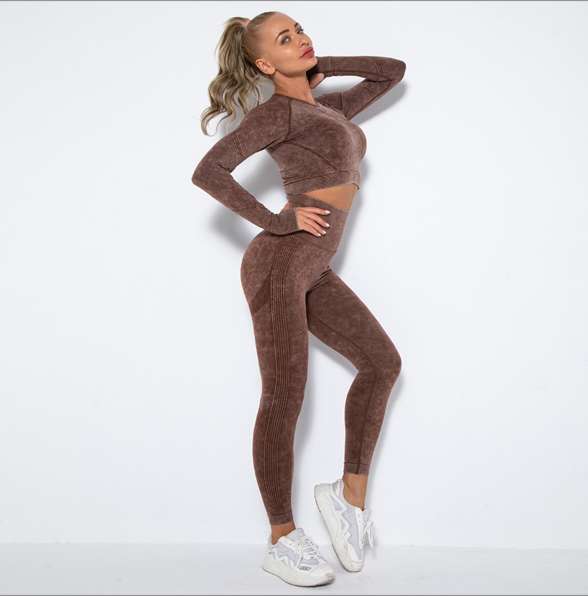Drune | Sportliches Set Mit Crop Top Und High Waist Leggings