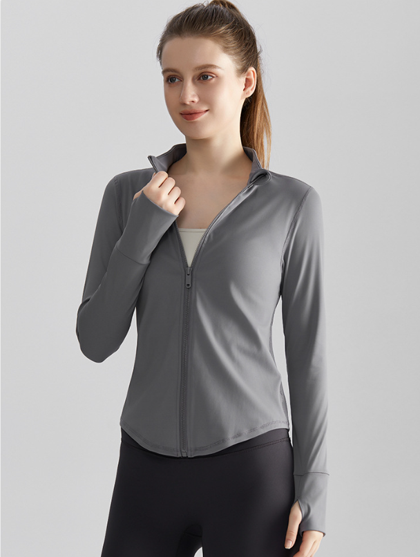 Drune | Schwarze Damen Yoga Jacke | Slim Fit und Bequem