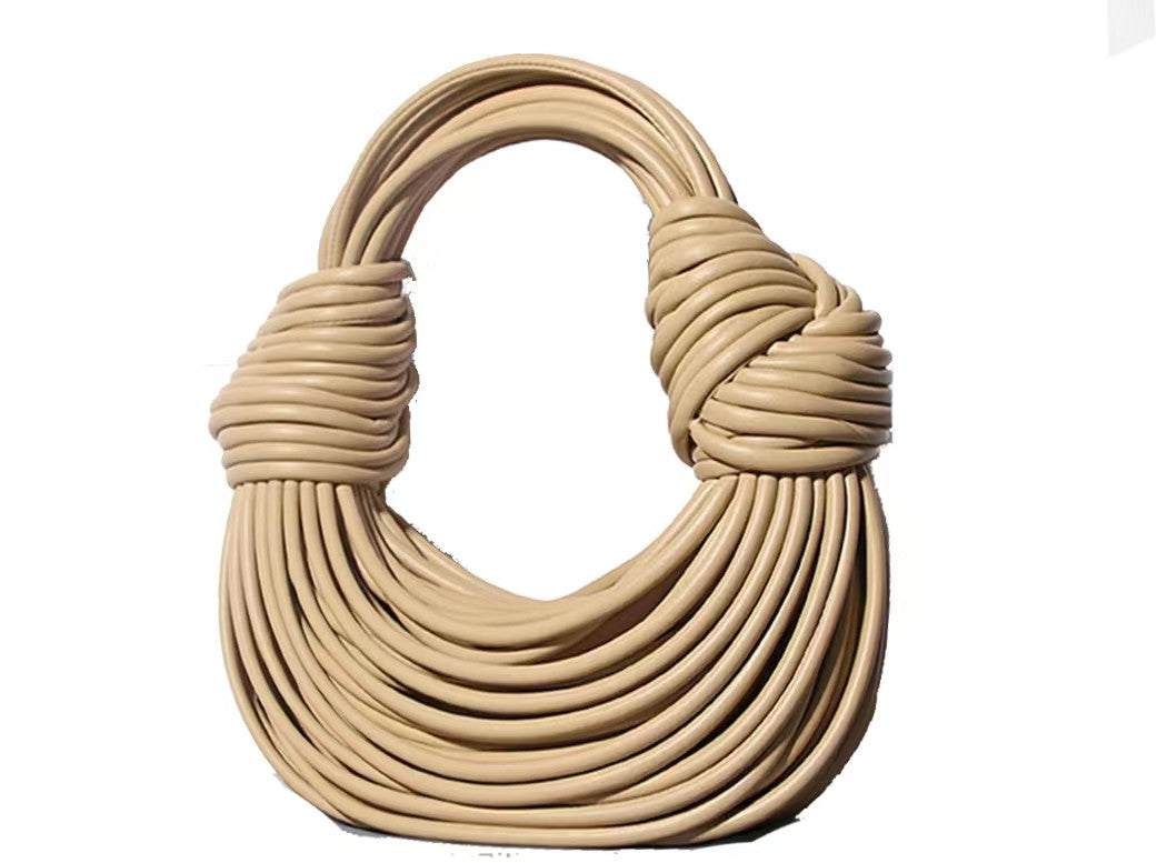 Drune | Schultertasche mit Knopfdetail - Vegetabilisches Leder