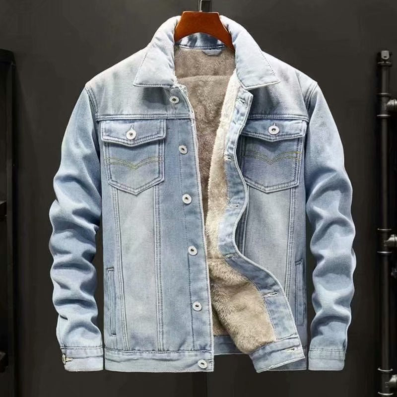 Giacca invernale da uomo in denim
